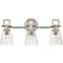 Hinkley Easton 24" Wide 3-Light Polished Nickel Vanity Bath Light