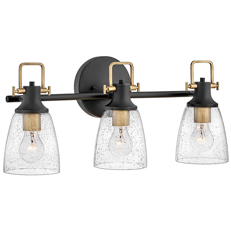 Image 5 Hinkley Easton 24" Wide Black 3-Light Bath Light more views