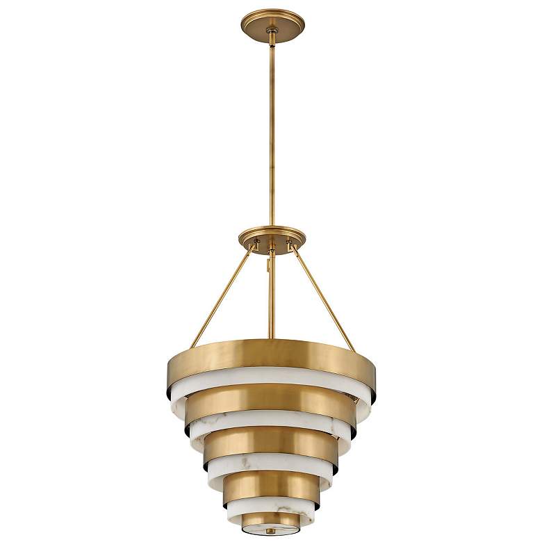 Image 2 Hinkley Echelon 18" Wide Modern Heritage Brass Multi-Tier Chandelier