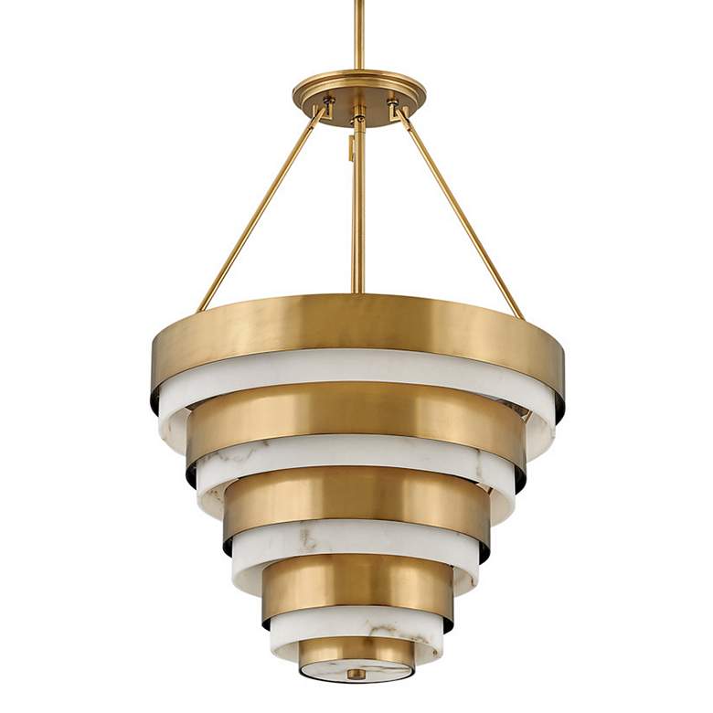Image 3 Hinkley Echelon 18" Wide Modern Heritage Brass Multi-Tier Chandelier more views