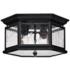 Hinkley Edgewater 13" Wide Black and Water Glass Outdoor Ceiling Light