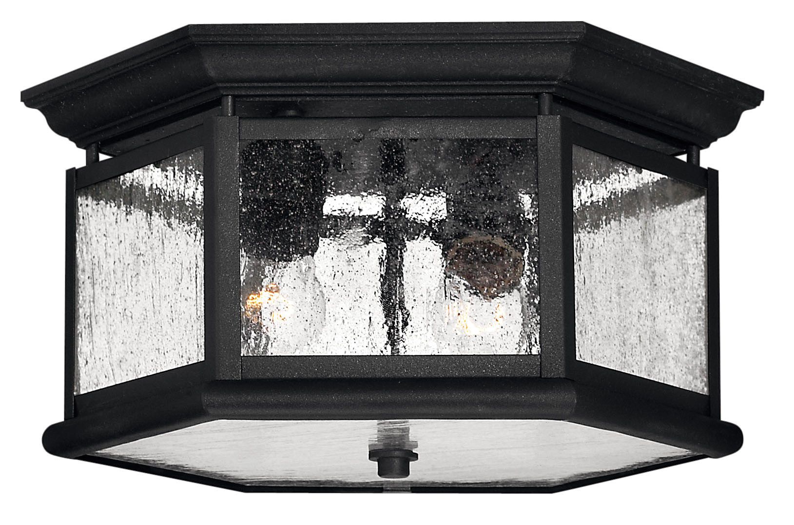 Image 3 Hinkley Edgewater 13" Wide Black and Water Glass Outdoor Ceiling Light more views