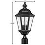 Hinkley Edgewater Black 21 1/4" High Low Voltage Outdoor Post Light