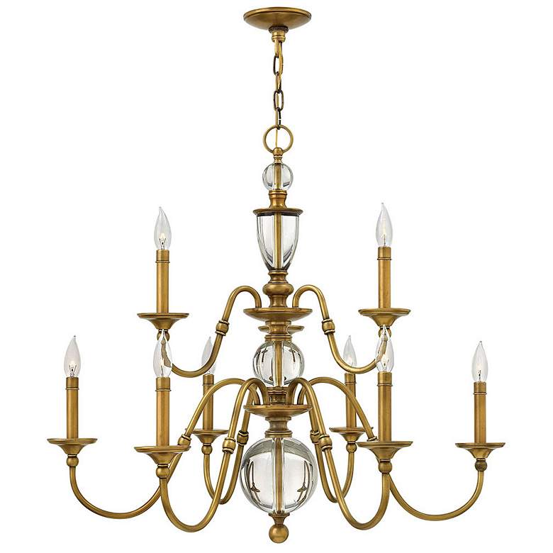 Image 2 Hinkley Eleanor 35 1/4"W Heritage Brass 9-Light Chandelier