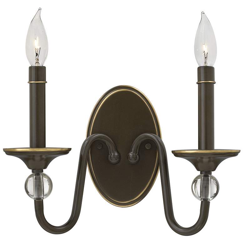 Image 1 Hinkley Eleanor 9 inchH Light Oiled Bronze 2-Light Wall Sconce