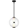 1_Hinkley Elin 14" Wide Black LED Globe Pendant Light