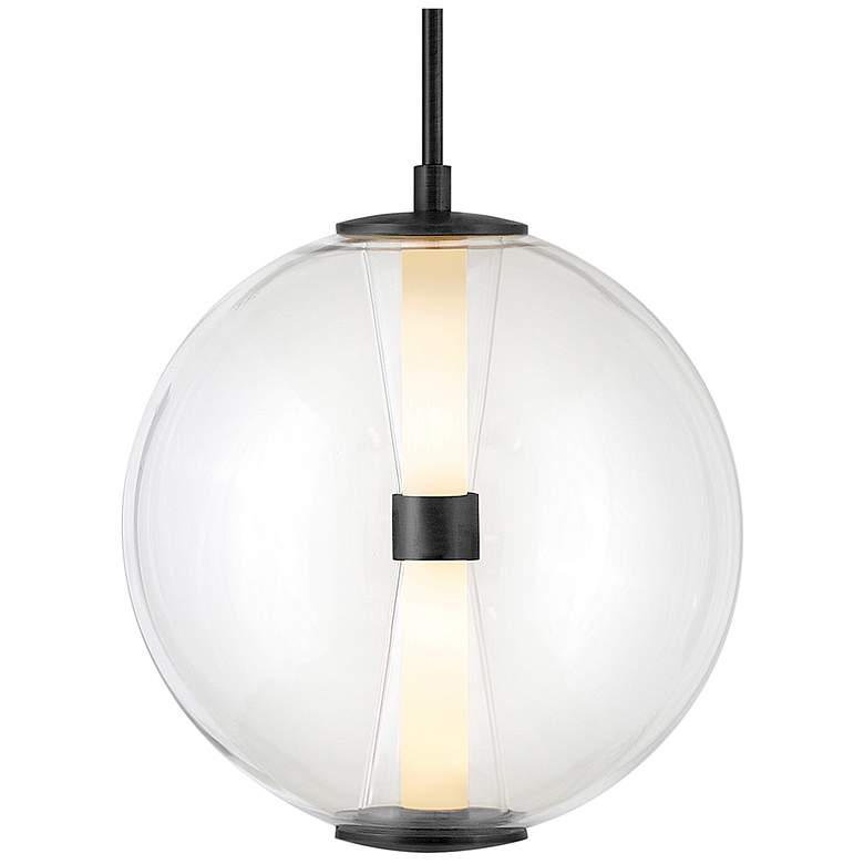 Image 2 Hinkley Elin 14" Wide Black LED Globe Pendant Light more views