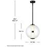 3_Hinkley Elin 14" Wide Black LED Globe Pendant Light more views