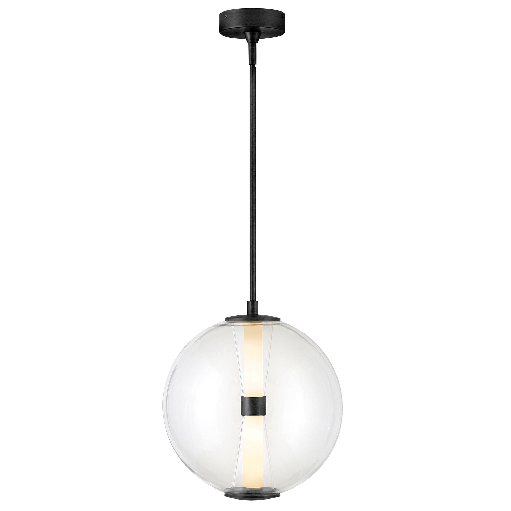 Image 4 Hinkley Elin 14" Wide Black LED Globe Pendant Light more views