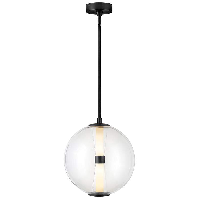 Image 4 Hinkley Elin 14" Wide Black LED Globe Pendant Light more views
