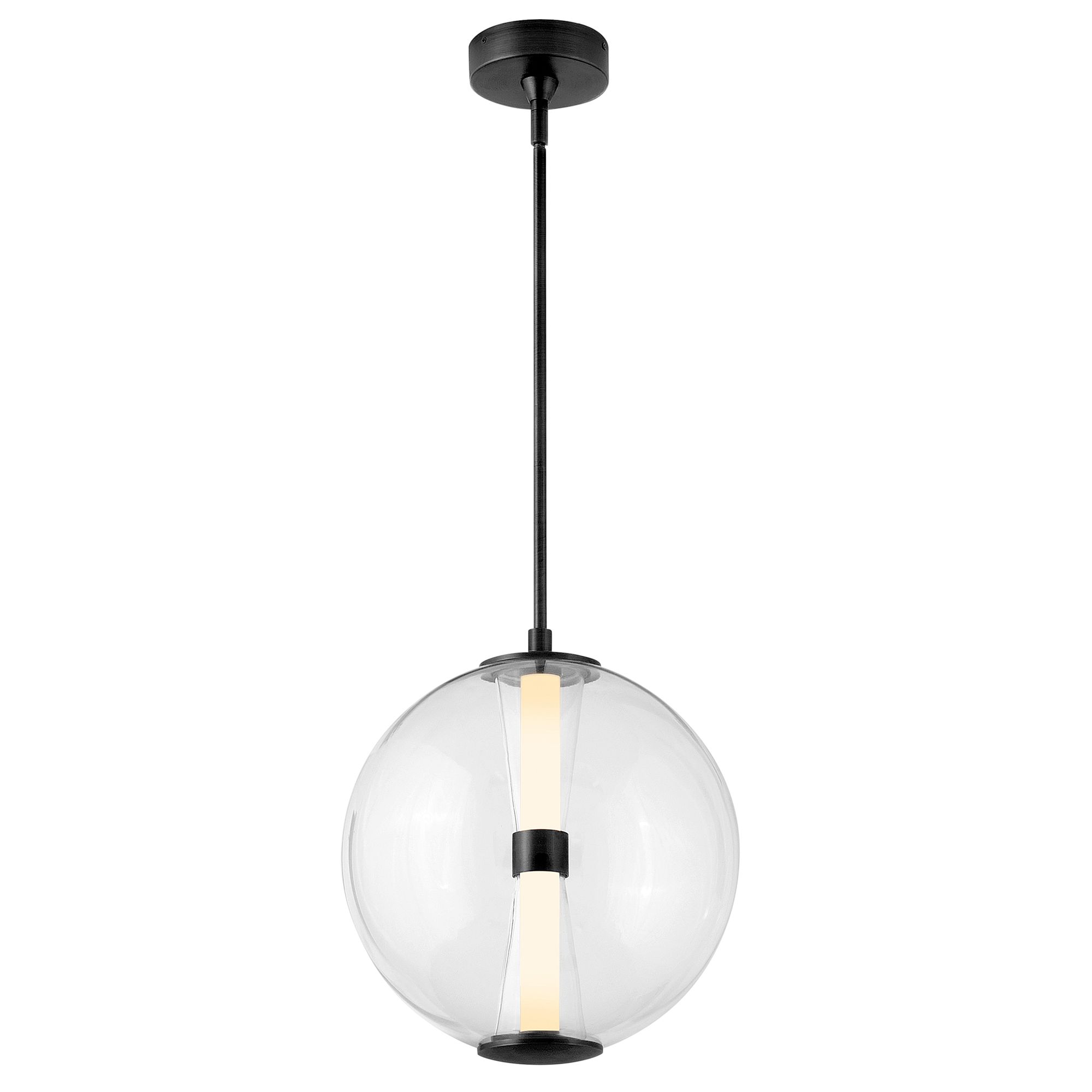 Hinkley Elin 14" Wide Black LED Globe Pendant Light