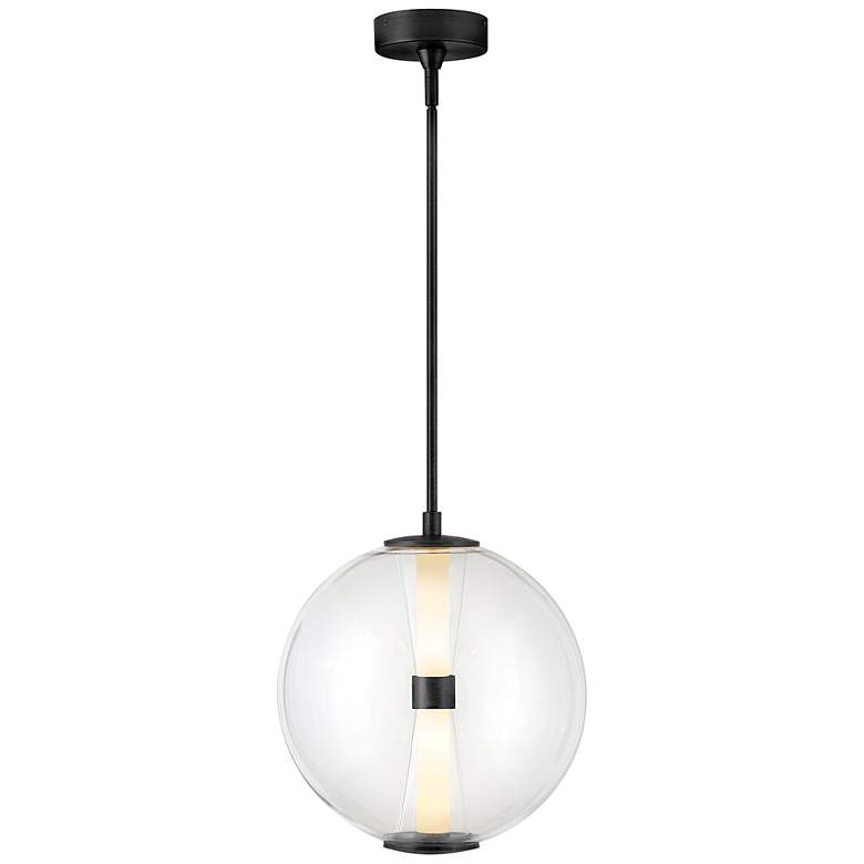 Image 4 Hinkley Elin LED Medium Globe Pendant Black more views