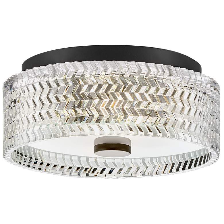 Image 2 Hinkley Elle 12" Wide Black Drum Ceiling Light more views