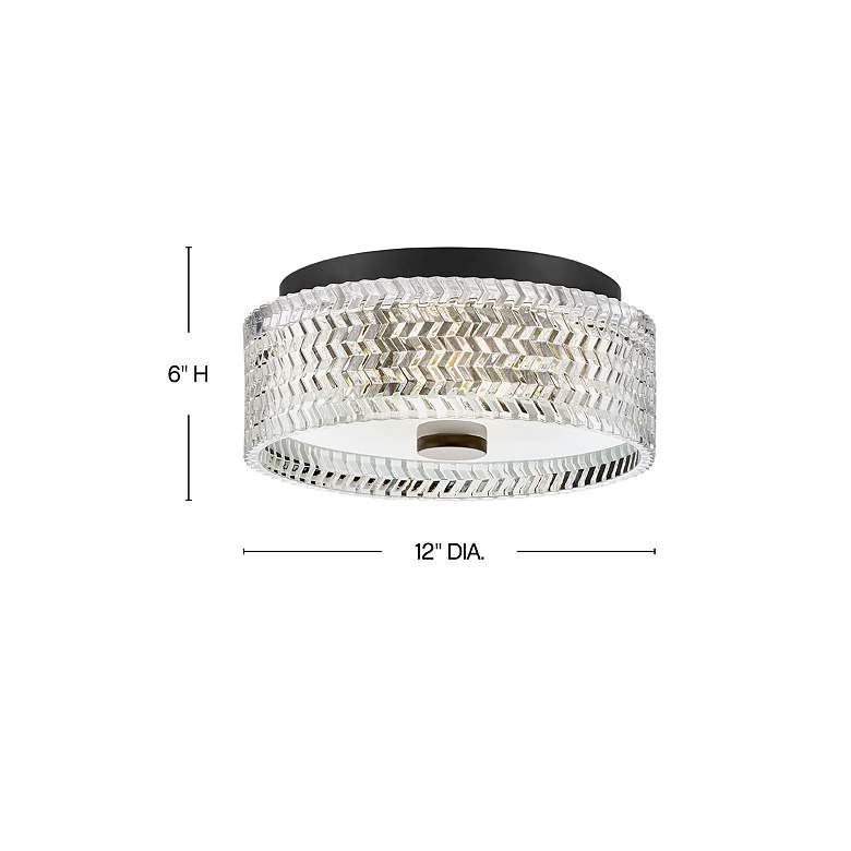 Image 3 Hinkley Elle 12" Wide Black Drum Ceiling Light more views