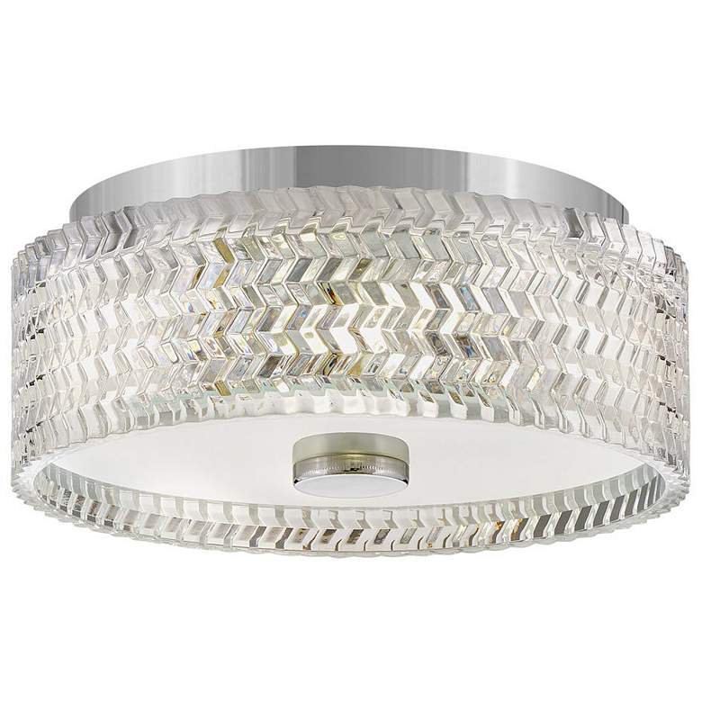 Image 1 Hinkley Elle 12" Wide Chrome Drum Ceiling Light