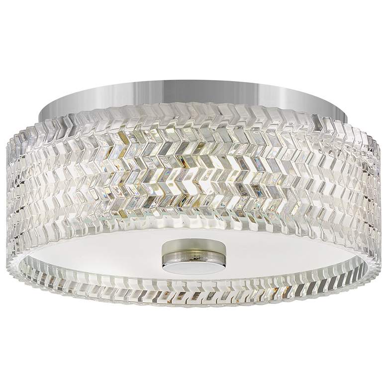 Image 2 Hinkley Elle 12" Wide Chrome Drum Ceiling Light more views