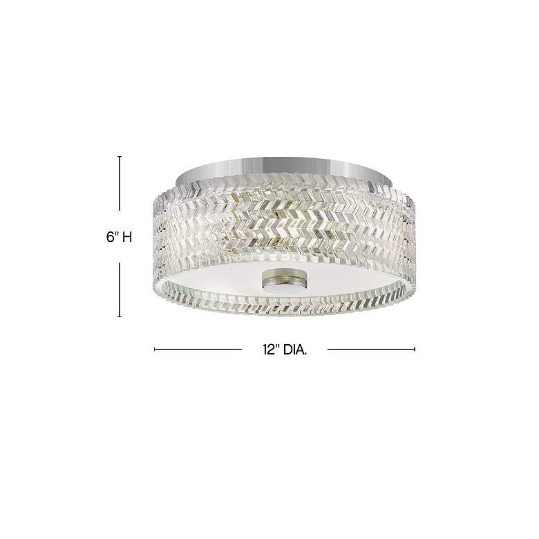 Image 3 Hinkley Elle 12" Wide Chrome Drum Ceiling Light more views