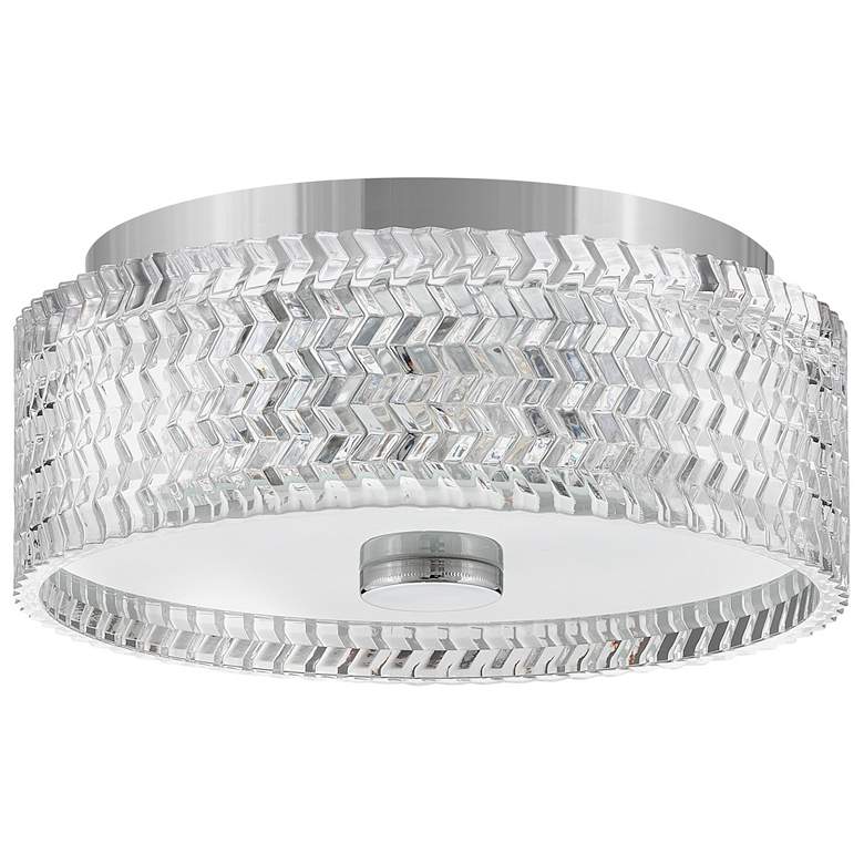 Image 4 Hinkley Elle 12" Wide Chrome Drum Ceiling Light more views