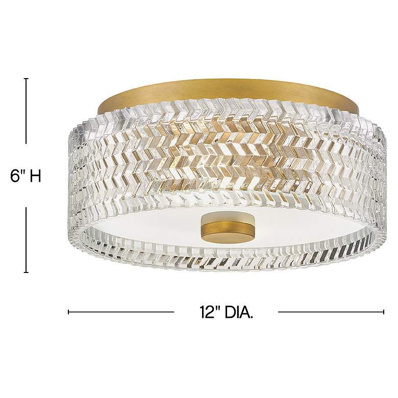 Image 3 Hinkley Elle 12" Wide Heritage Brass Ceiling Light more views