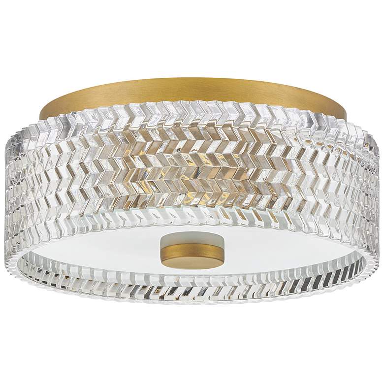 Image 4 Hinkley Elle 12" Wide Heritage Brass Ceiling Light more views