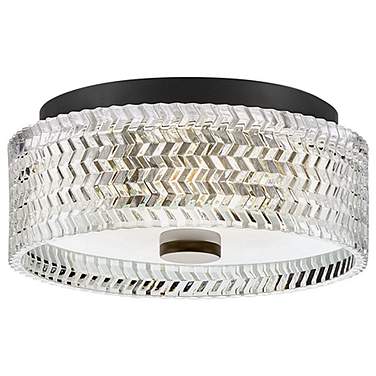 Hinkley Elle 12" Wide Black Drum Ceiling Light