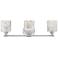 Hinkley Elle 24" Wide Chrome and Glass 3-Light Bath Light