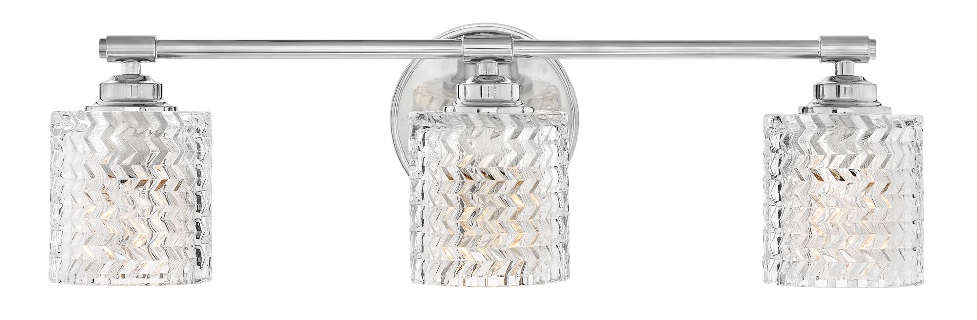 Hinkley Elle 24" Wide Chrome and Glass 3-Light Bath Light