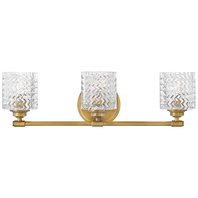 Image 2 Hinkley Elle 24" Wide Heritage Brass 3-Light Bath Light more views