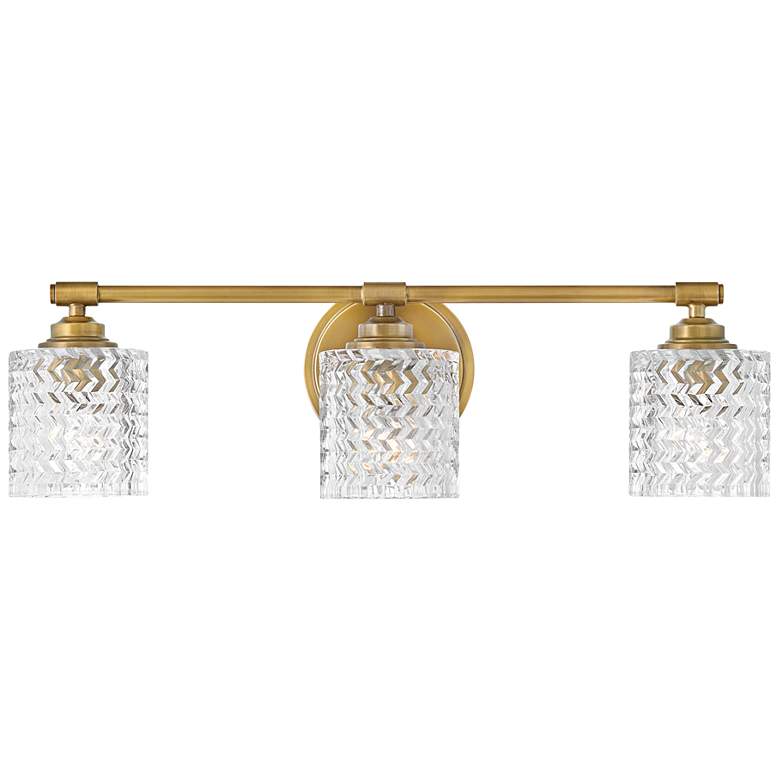Image 5 Hinkley Elle 24" Wide Heritage Brass 3-Light Bath Light more views