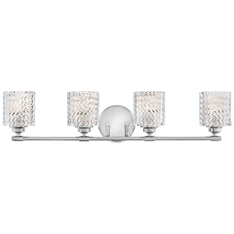 Image 1 Hinkley Elle 32" Wide Chrome and Glass 4-Light Bath Light