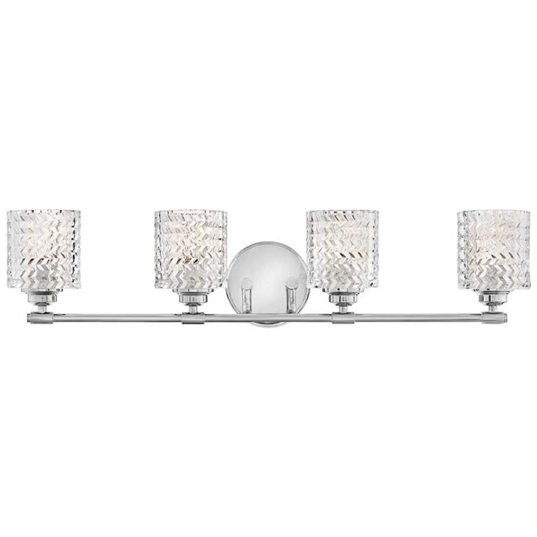 Image 1 Hinkley Elle 32 inch Wide Chrome and Glass 4-Light Bath Light