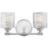 Hinkley Elle 7 1/2"H Chrome and Glass 2-Light Wall Sconce