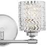Hinkley Elle 7 1/2"H Chrome and Glass 2-Light Wall Sconce