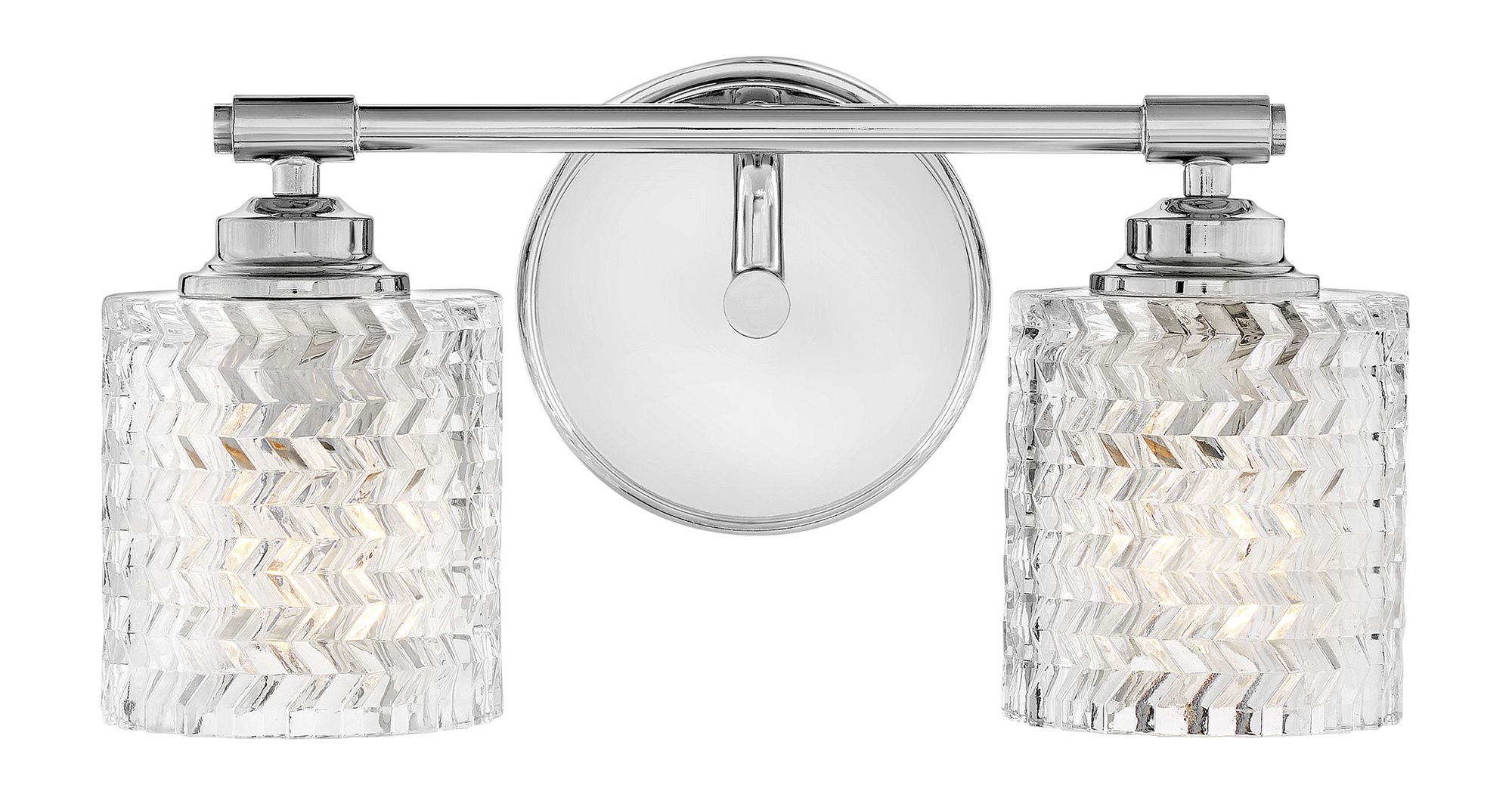 Image 7 Hinkley Elle 7 1/2"H Chrome and Glass 2-Light Wall Sconce more views