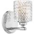 Hinkley Elle 7 3/4" High Chrome and Glass Wall Sconce