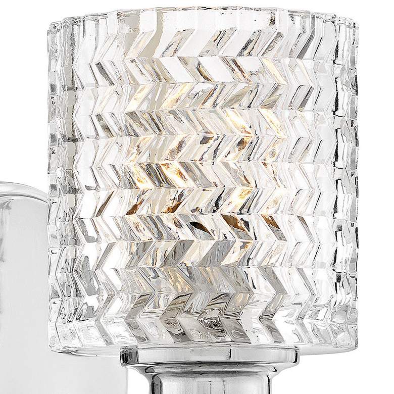 Image 2 Hinkley Elle 7 3/4 inch High Chrome and Glass Wall Sconce more views