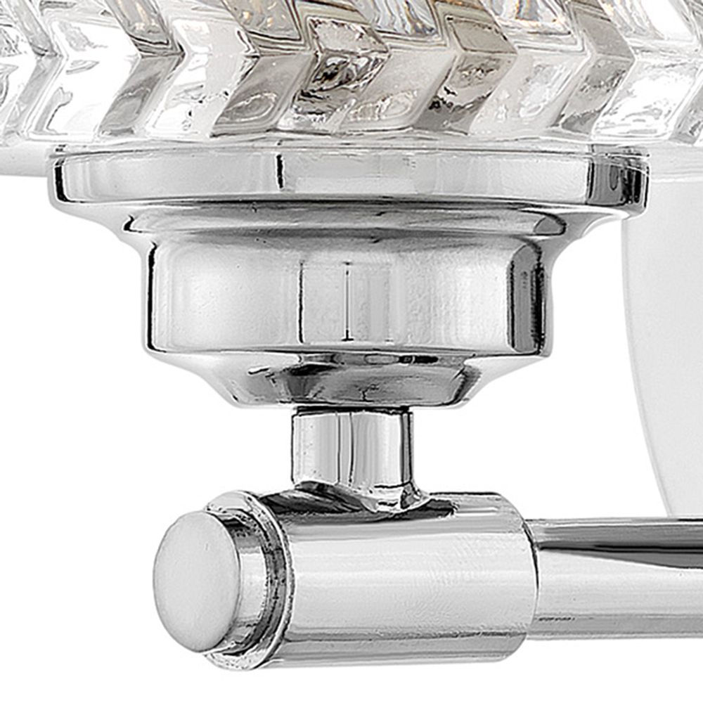 Image 4 Hinkley Elle 7 3/4" High Chrome and Glass Wall Sconce more views