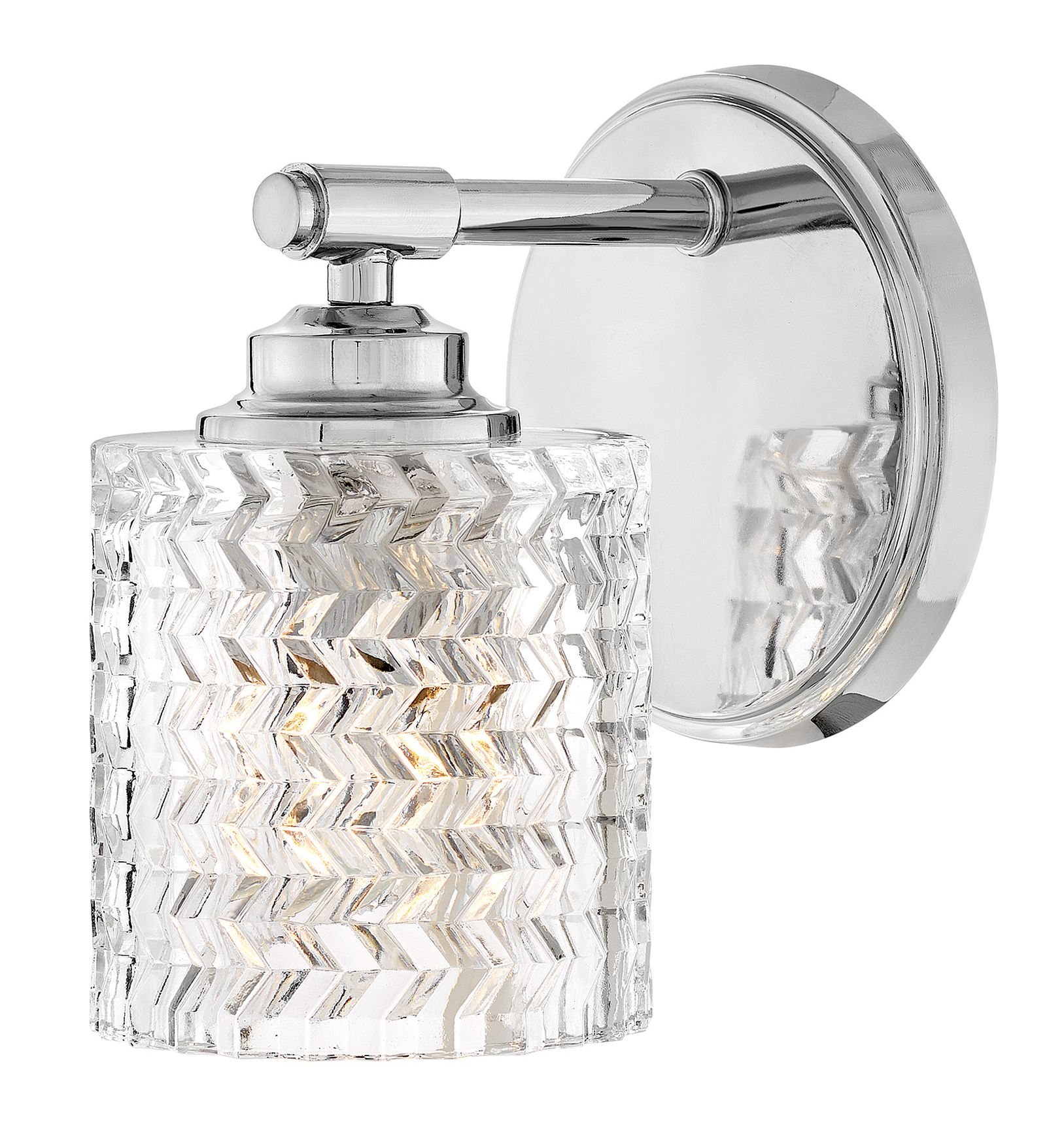 Image 6 Hinkley Elle 7 3/4" High Chrome and Glass Wall Sconce more views