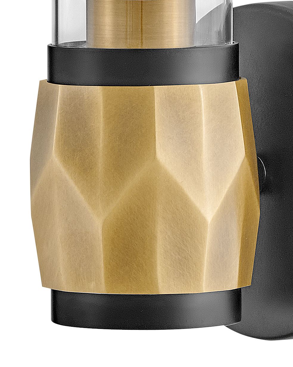 Hinkley Ellison 13 1/2"H Black with Heritage Brass Sconce