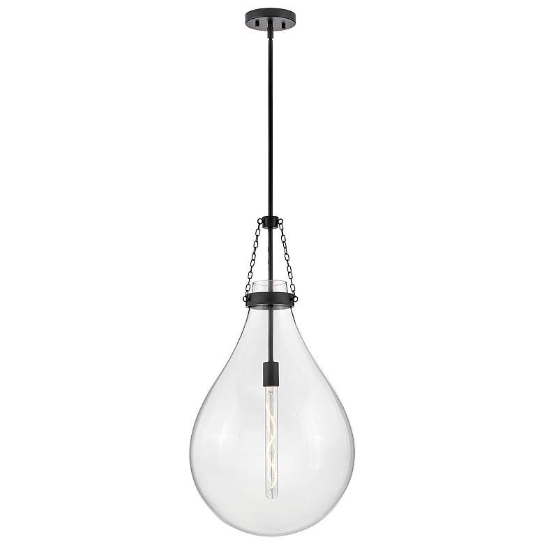 Image 1 Hinkley Eloise 16" Wide Black Teardrop Pendant Light