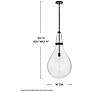 3_Hinkley Eloise 16" Wide Black Teardrop Pendant Light more views