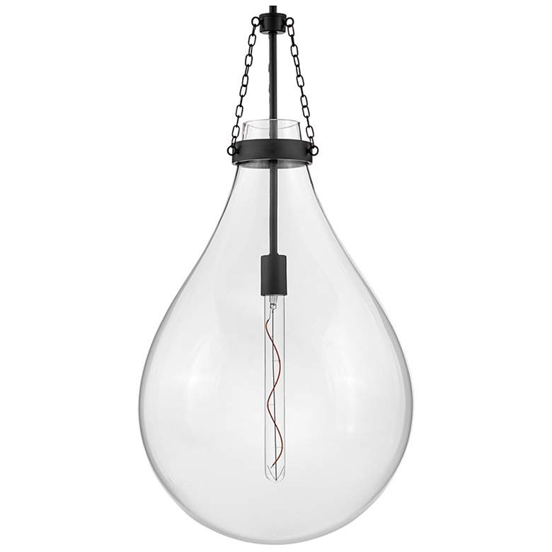 Image 5 Hinkley Eloise 16" Wide Black Teardrop Pendant Light more views