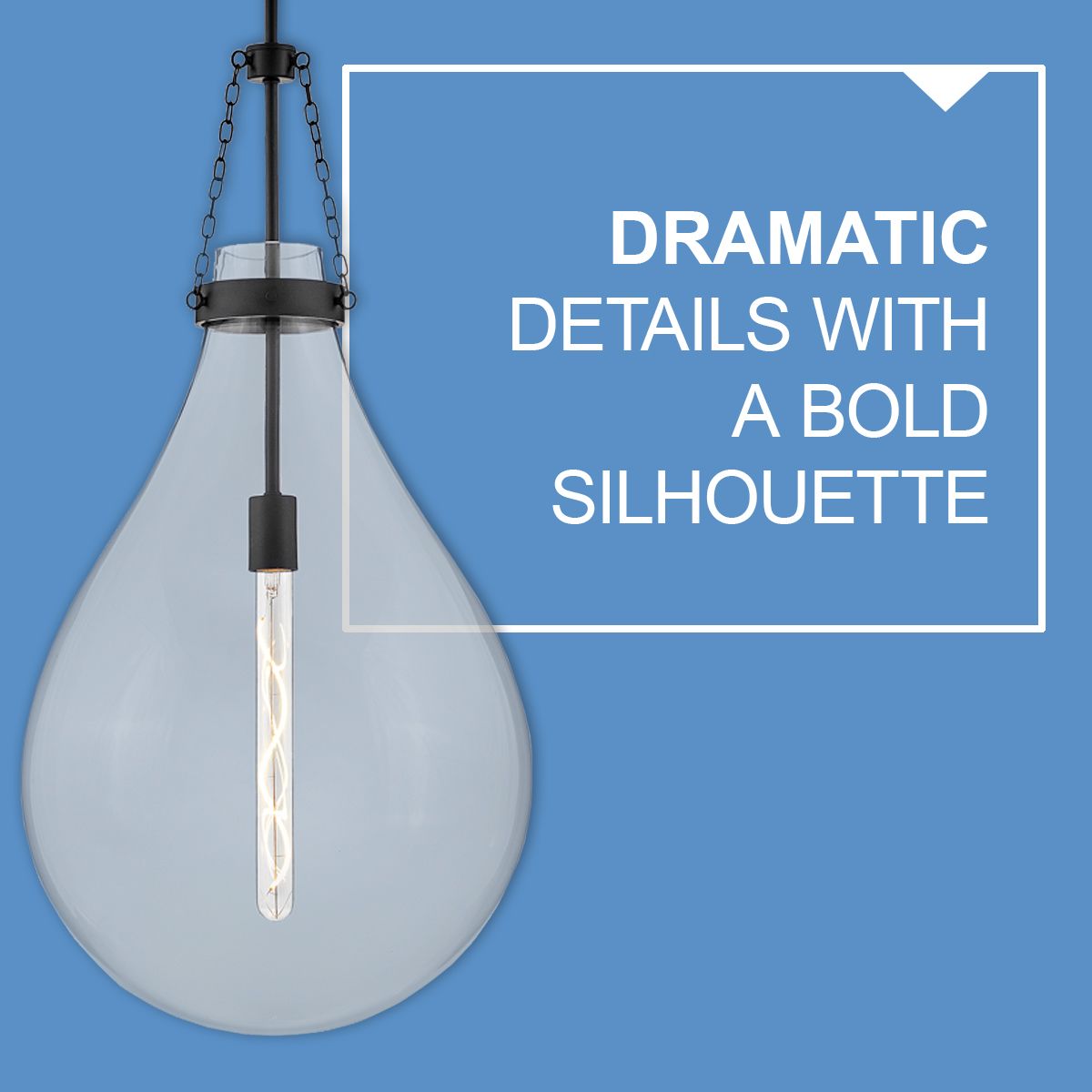 Hinkley Eloise 16" Wide Black Teardrop Pendant Light