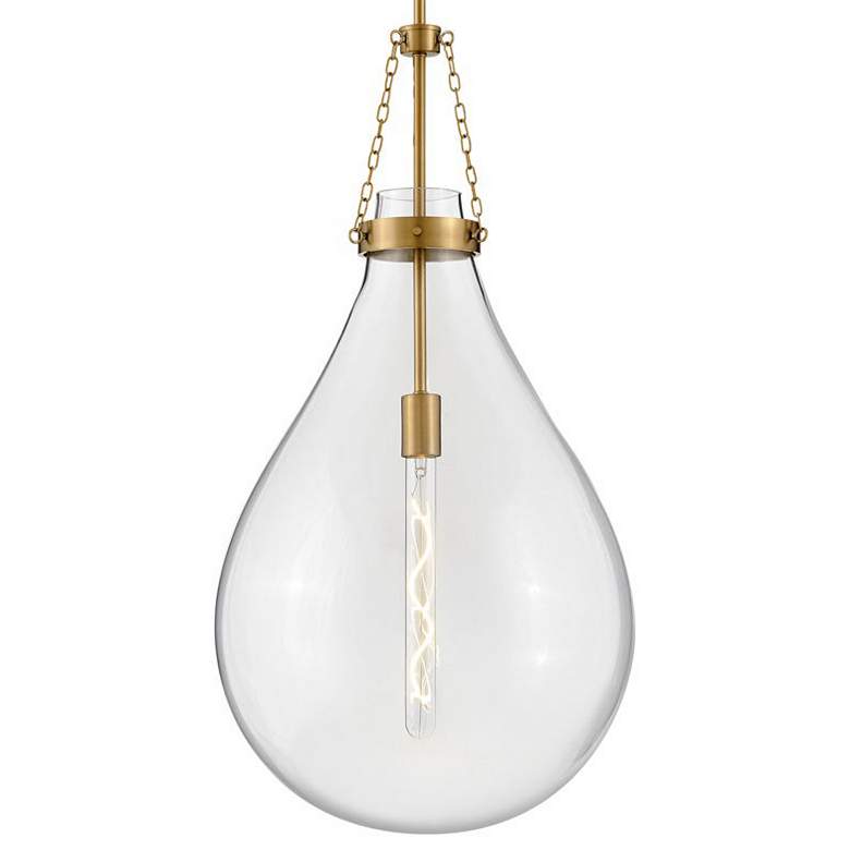 Image 2 Hinkley Eloise 16" Wide Lacquered Brass LED Pendant Light more views