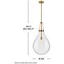 3_Hinkley Eloise 16" Wide Lacquered Brass LED Pendant Light more views