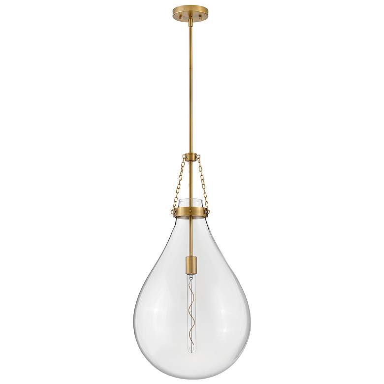 Image 4 Hinkley Eloise 16" Wide Lacquered Brass LED Pendant Light more views
