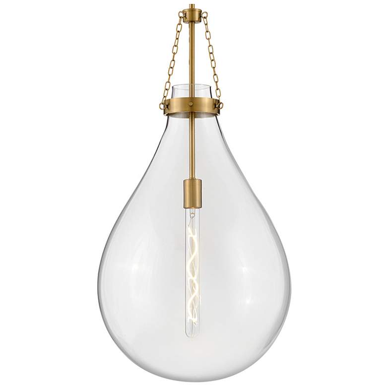 Image 5 Hinkley Eloise 16" Wide Lacquered Brass LED Pendant Light more views