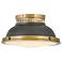 Hinkley Emery 12.8" Wide Brass Finish Flush Mount Ceiling Light