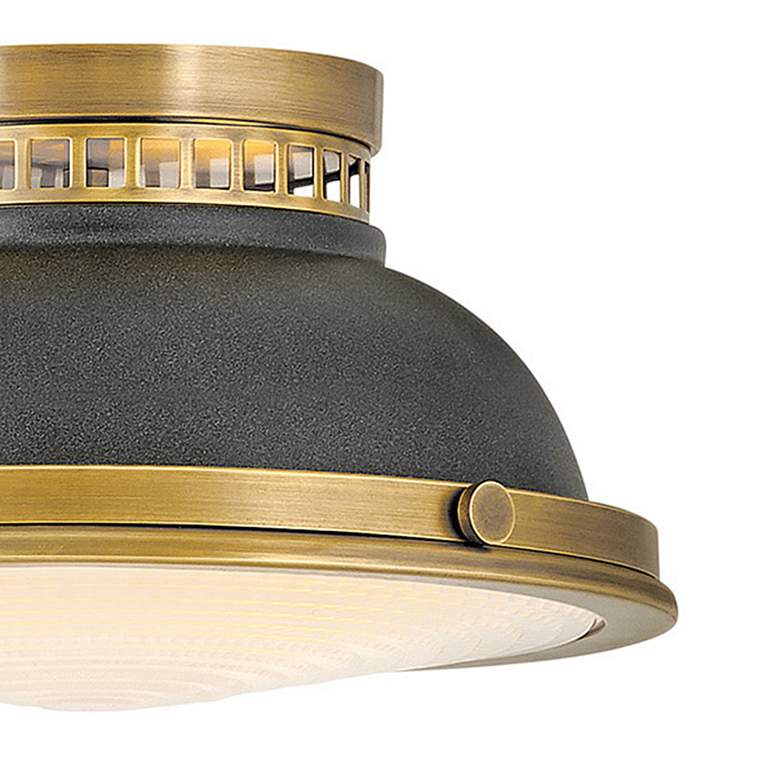 Image 2 Hinkley Emery 12.8" Wide Brass Finish Flush Mount Ceiling Light more views