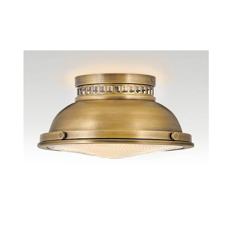 Image 3 Hinkley Emery 12 3/4" Wide Heritage Brass Ceiling Light more views